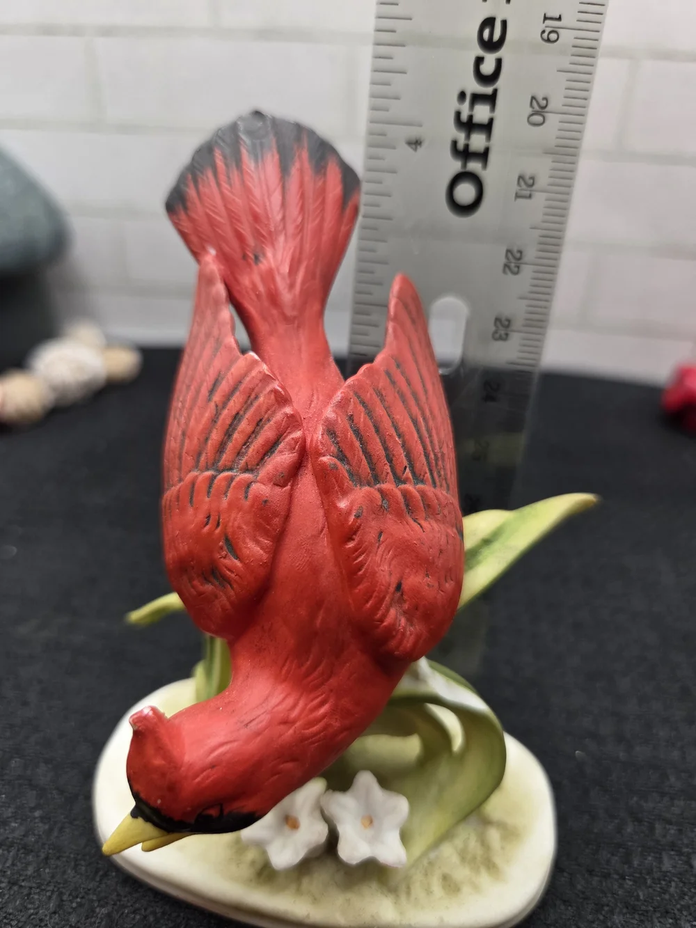 Vintage Lefton China Red Cardinal Bird Figurine
